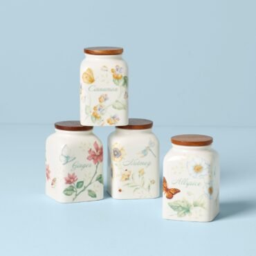 Butterfly Meadow Baking Spice Jars – Set Of 4