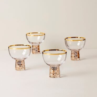 Tuscany Classics Gold Frost Coupe Glasses – Set Of 4