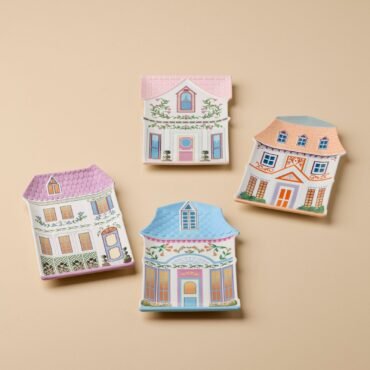 Lenox Village House Accent Plates – Set of 4