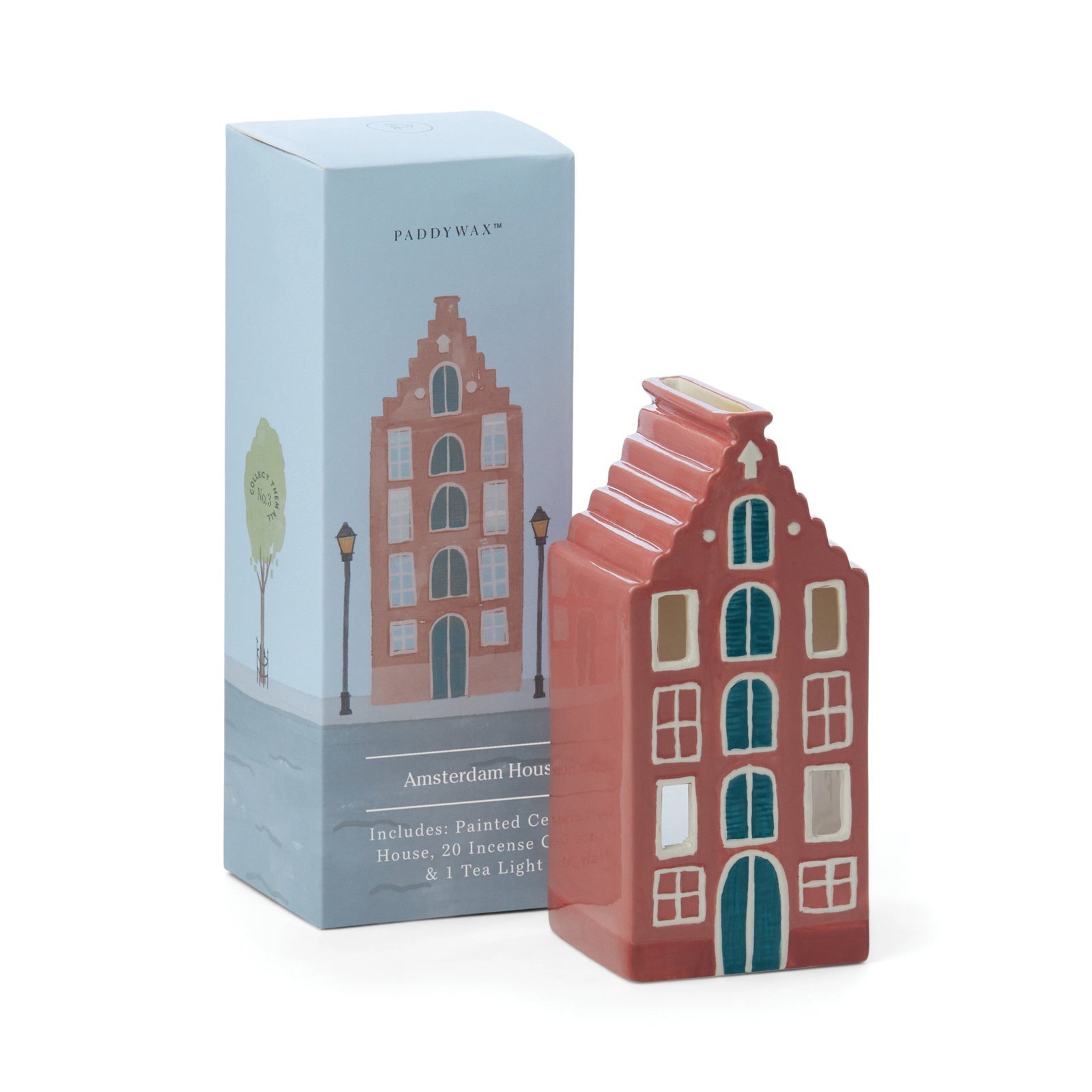 Incense House with Tea Light + 20 Cones, Amsterdam House - Image 2