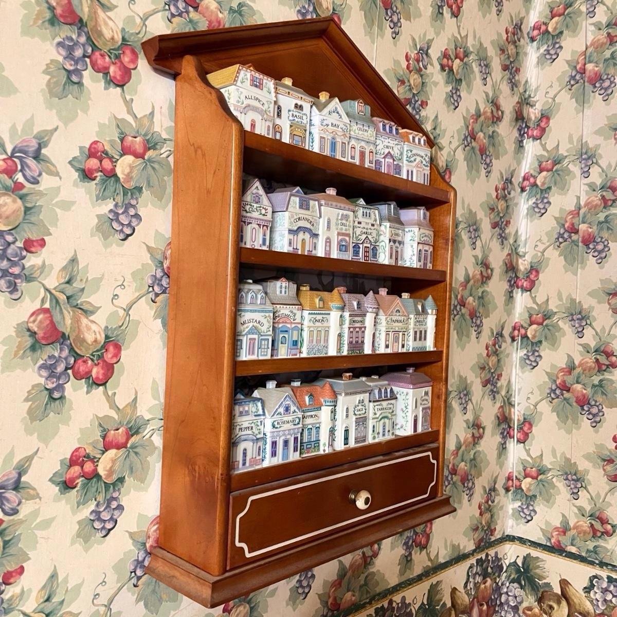 VINTAGE 1989 LENOX Spice Village Complete Set 24 Handcrafted Fine Porcelain MINT - Image 3