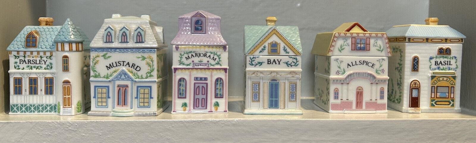 1989 Lenox Spice Village Full Set Of 24 Vintage Great Condition No Rack - Image 3