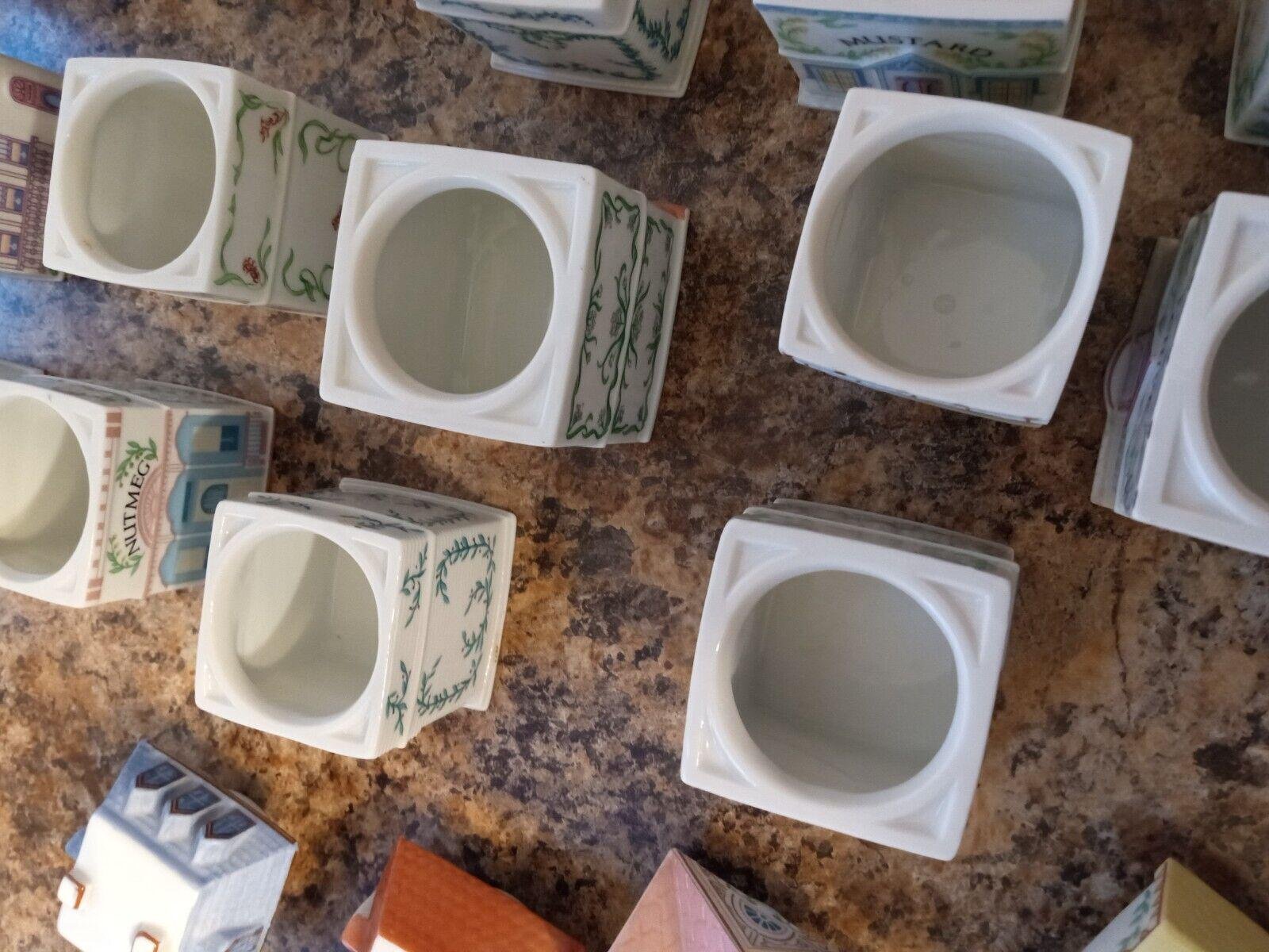 The Lenox Spice Village Complete Set w/ original rack 1989 24 Jars - Image 5