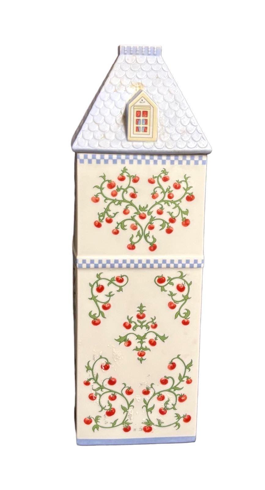 Rare 1992 THE LENOX VILLAGE Canister Pasta The Bistro 19th Century Jar And Lid - Image 2