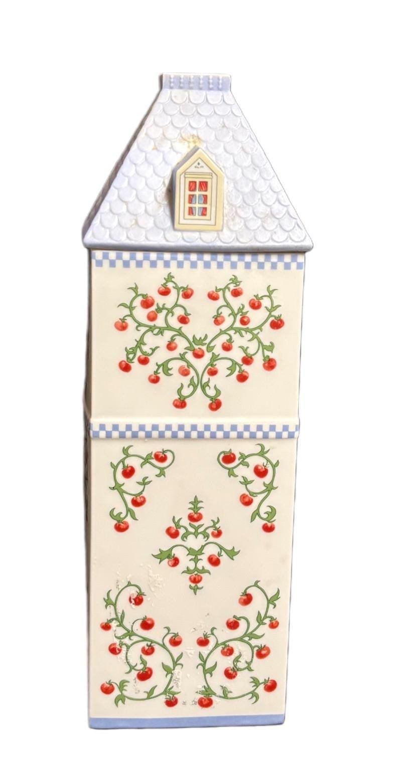 Rare 1992 THE LENOX VILLAGE Canister Pasta The Bistro 19th Century Jar And Lid - Image 3