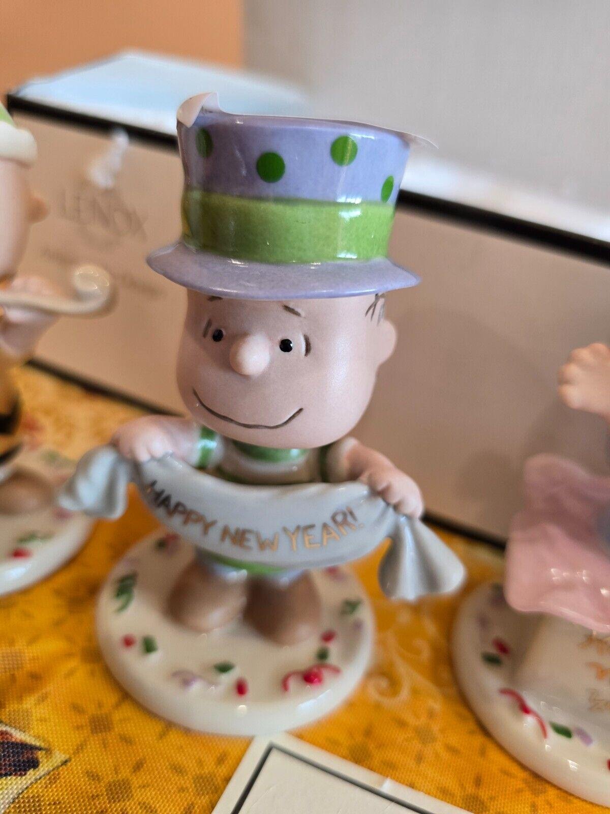 NEW In Box Lenox Peanuts Happy New Year Figurines Party 5 PC - Image 4