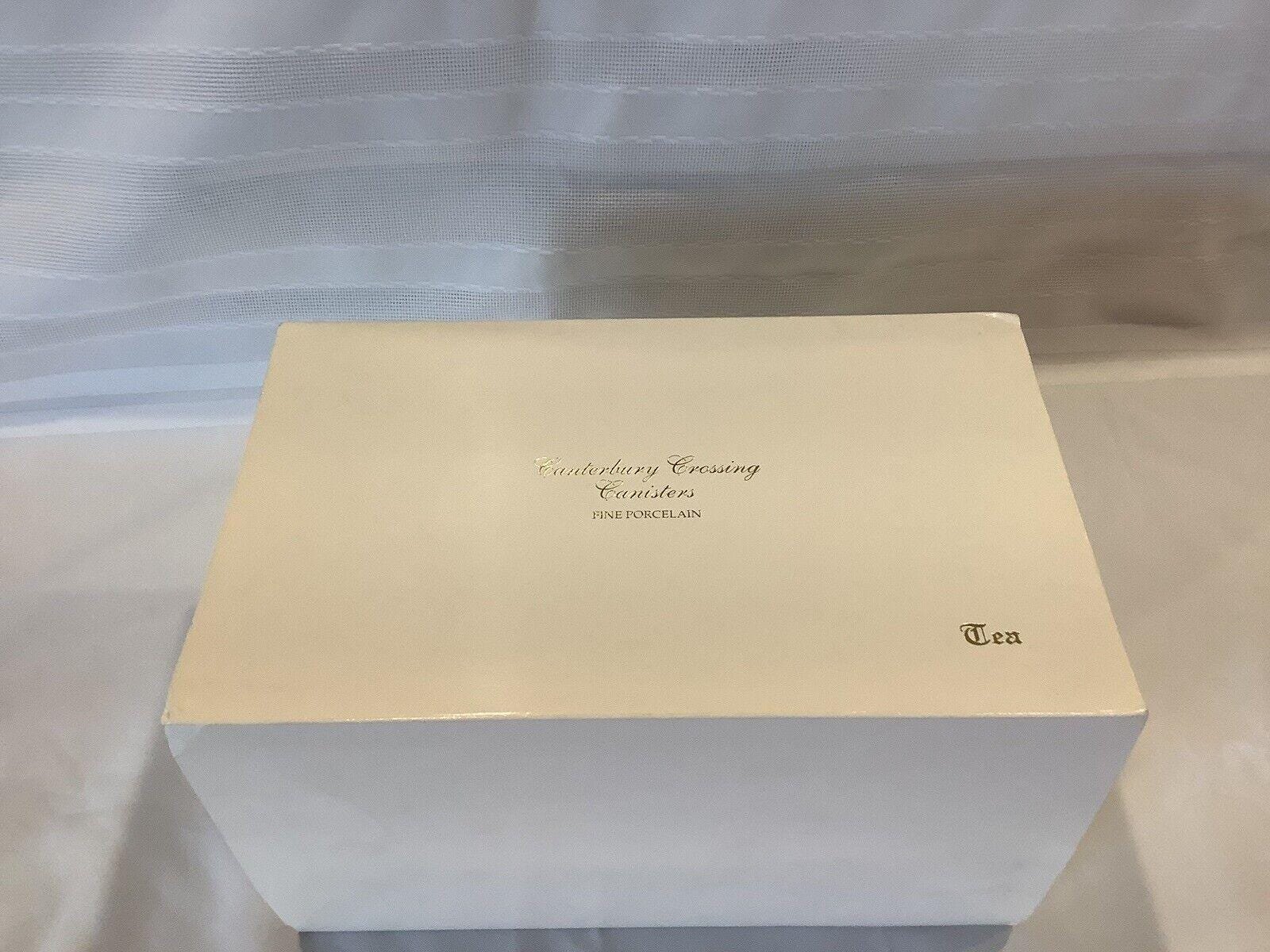 New In Box Lenox 1994 Canterbury Crossing Spice Village Porcelain Tea Canister - Image 2