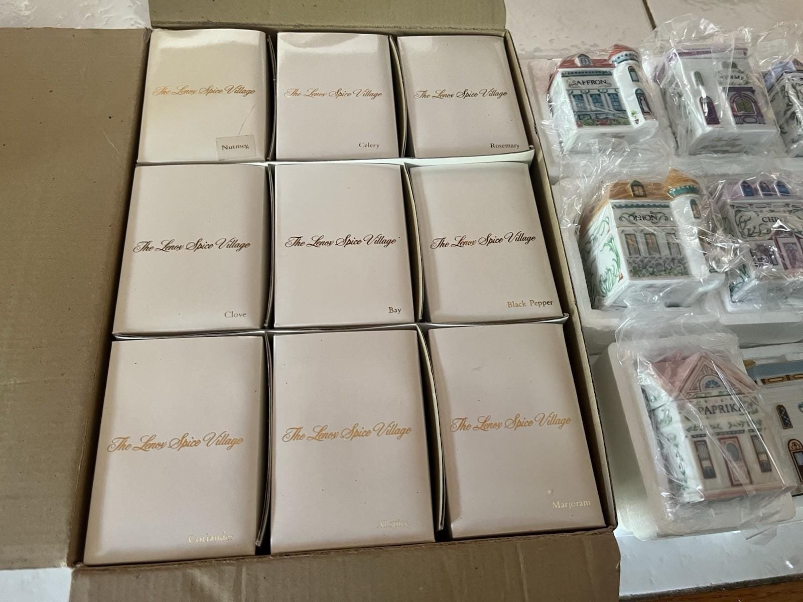 Vintage 1989 LENOX Spice Village Complete Set Of 24 Houses - Image 2