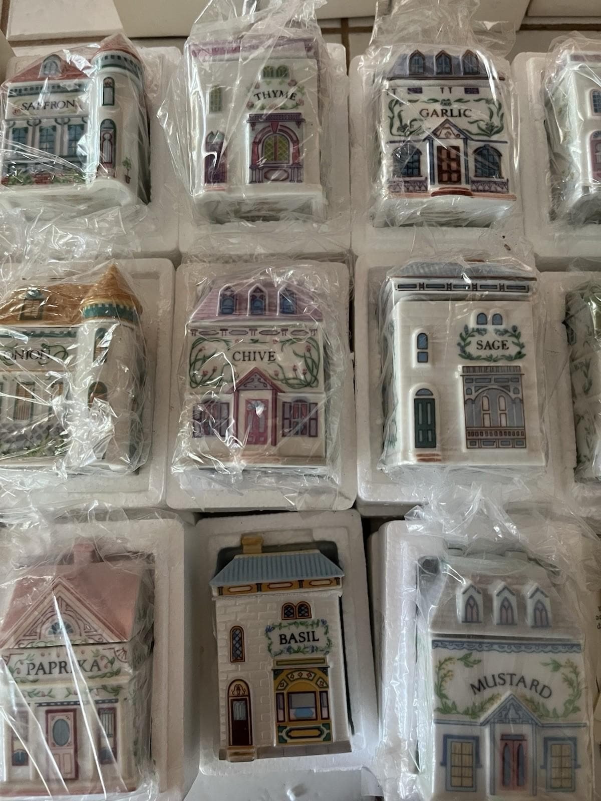 Vintage 1989 LENOX Spice Village Complete Set Of 24 Houses - Image 5