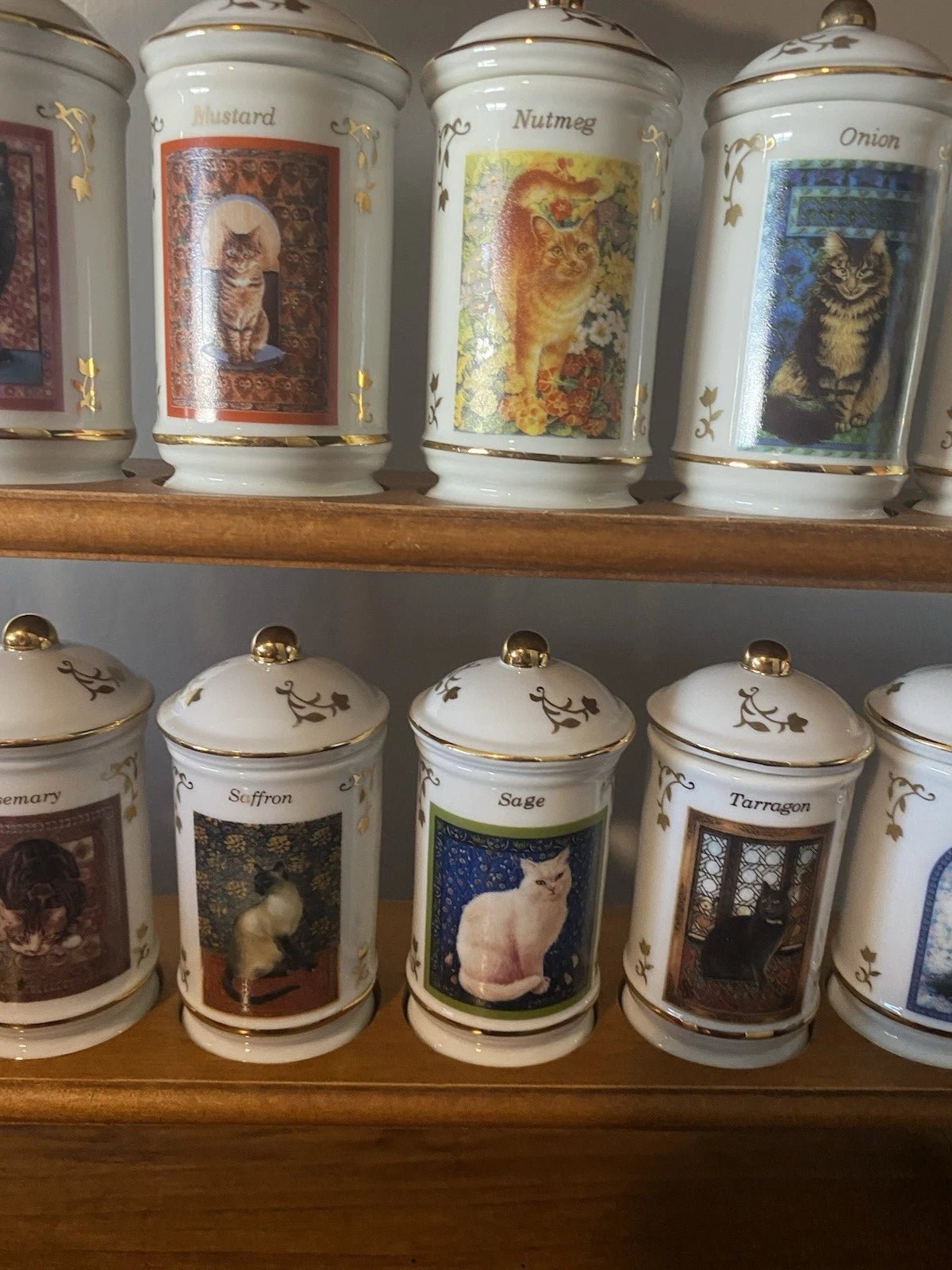 Lenox Cats of Distinction Spice Jar Collection 24 RARE FULL SET W/ Rack & Certif - Image 8