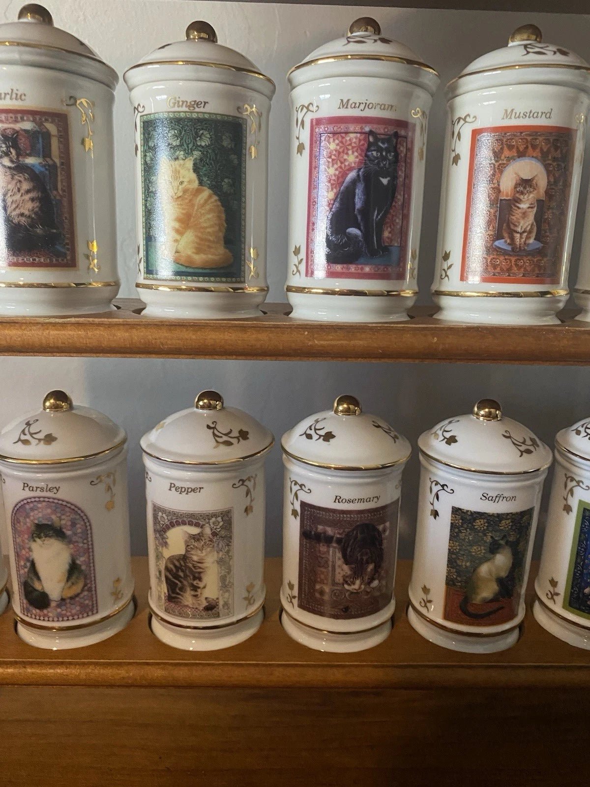 Lenox Cats of Distinction Spice Jar Collection 24 RARE FULL SET W/ Rack & Certif - Image 7