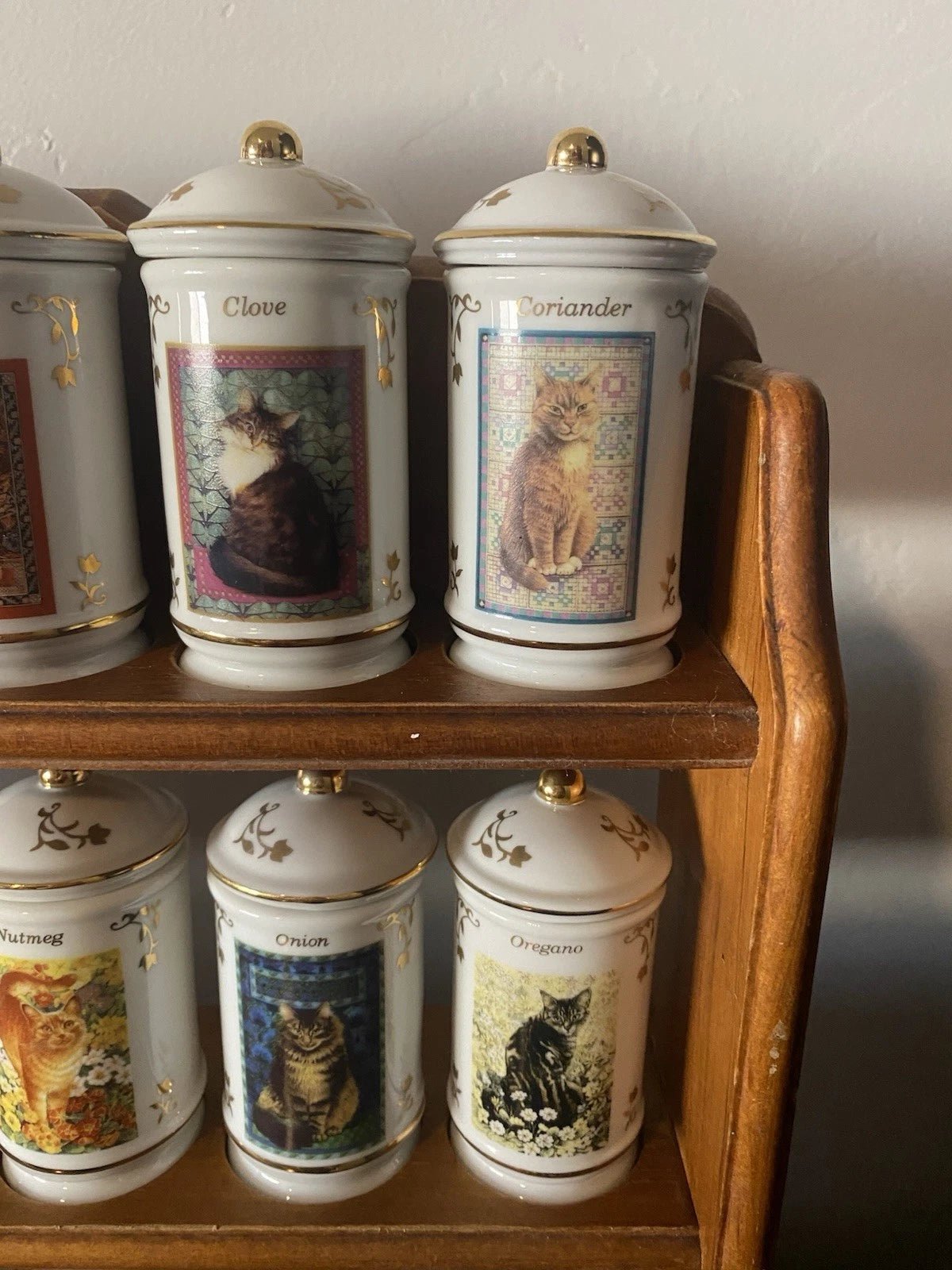 Lenox Cats of Distinction Spice Jar Collection 24 RARE FULL SET W/ Rack & Certif - Image 5