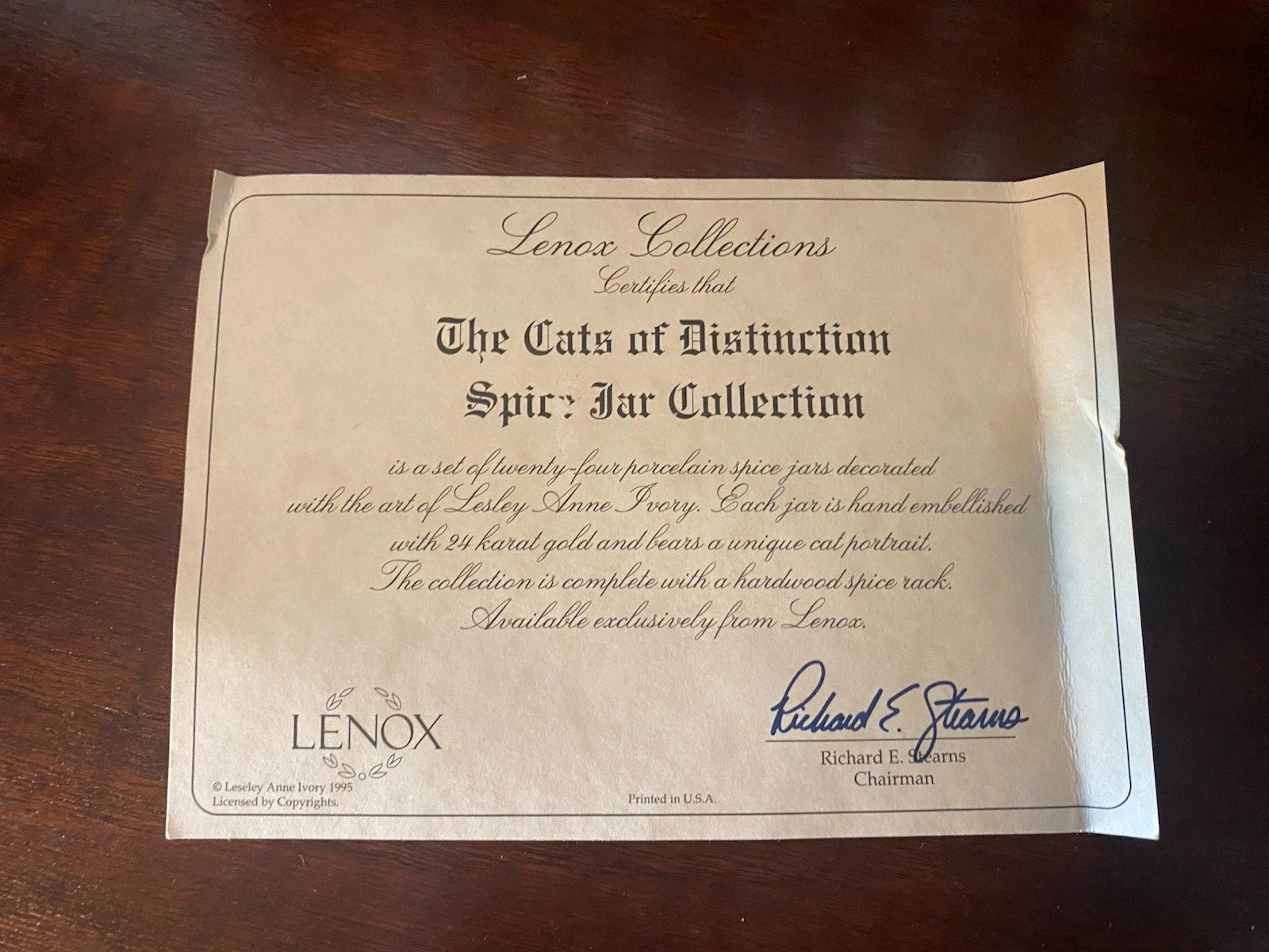 Lenox Cats of Distinction Spice Jar Collection 24 RARE FULL SET W/ Rack & Certif - Image 17