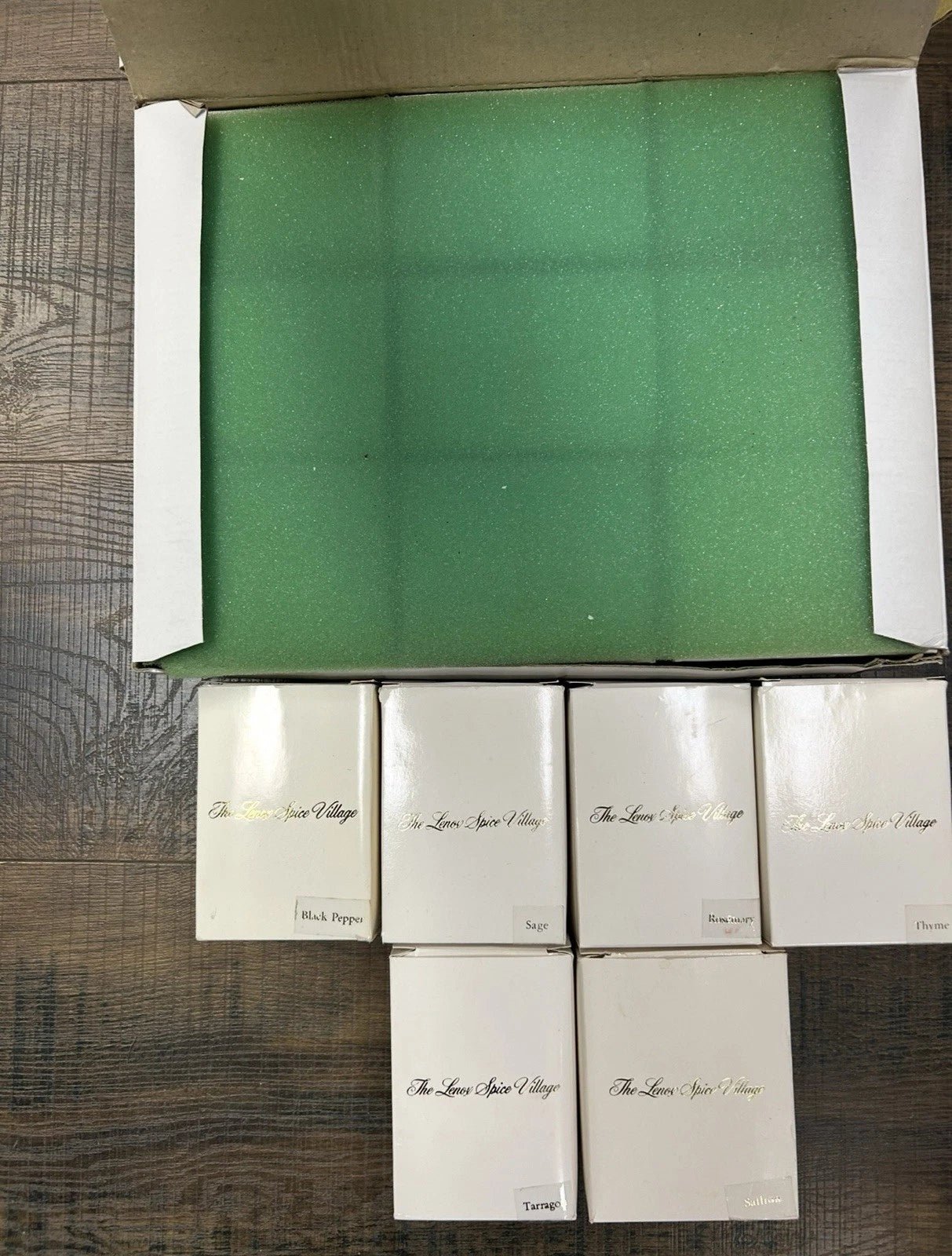 Lenox Spice Village Set Complete Vintage 1989 W/24 Spice Cottages & Rack - Image 16