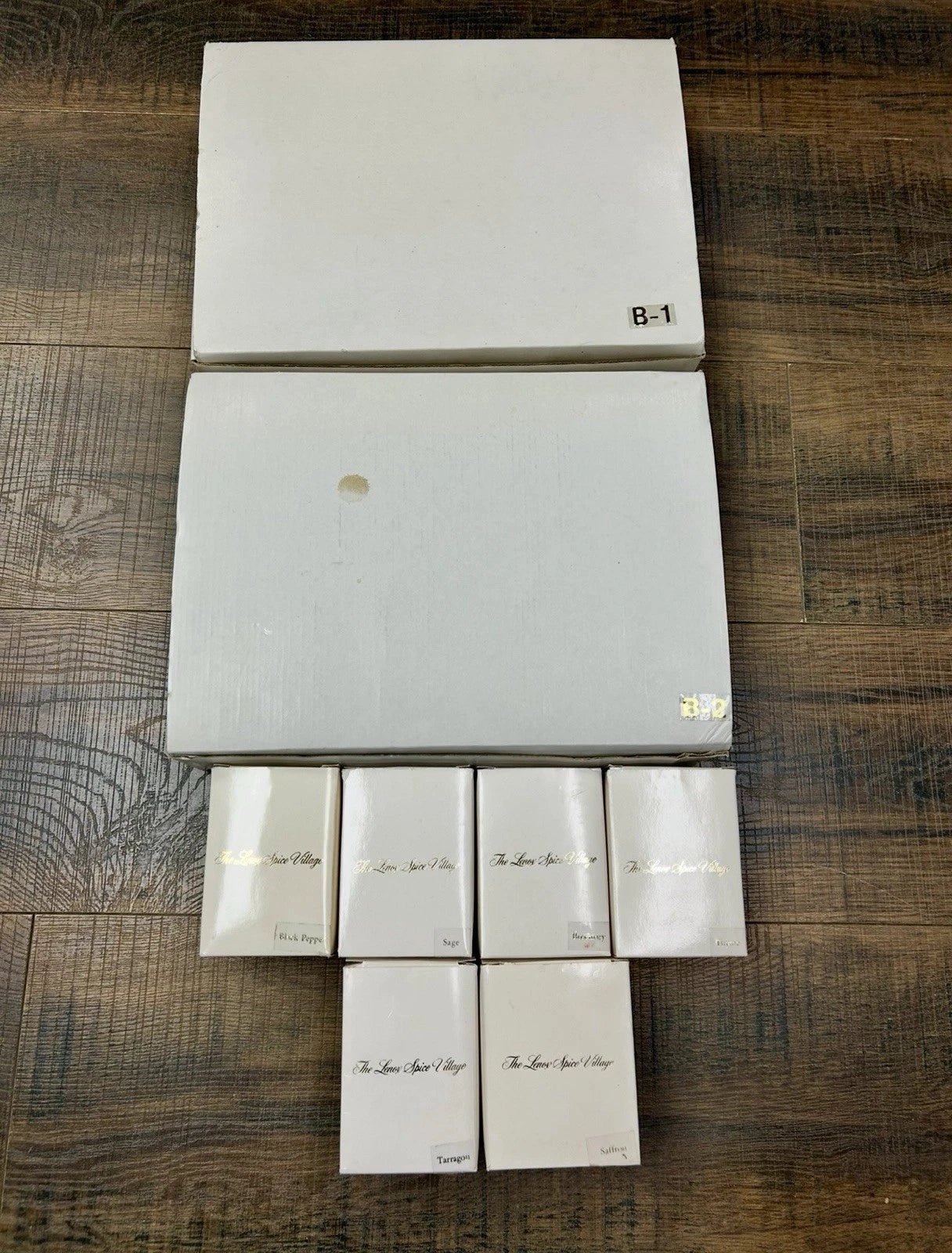 Lenox Spice Village Set Complete Vintage 1989 W/24 Spice Cottages & Rack - Image 13