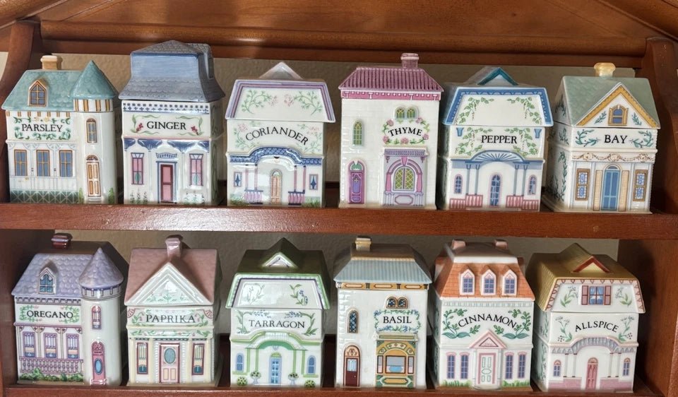 Lenox Spice Village Complete Set Of 24 Handcrafted Fine Porcelain 1989 Taiwan - Image 3